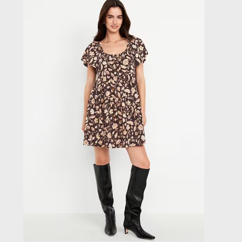Mini Floral Swing Dress - Picture 2 of 7